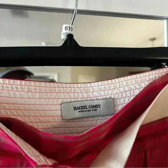 610 Rachel Comey Elio Pant in Bottiglia Plaid Pink - Picture 7 of 9